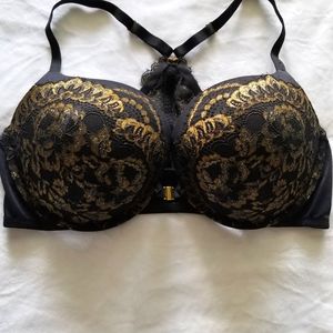 La Senza Beyond Sexy Push Up Gold/Black  Bra 38D